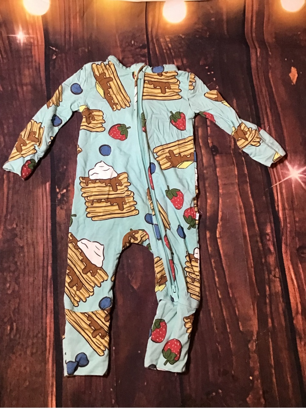 Posh peanut pancake party zipper one piece size 0-3 months